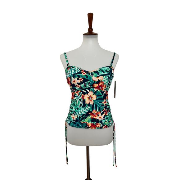 Sunsets Womens Hibiscus Hideaway Forever Tankini Floral Swimwear 32D/34C - Picture 1 of 8